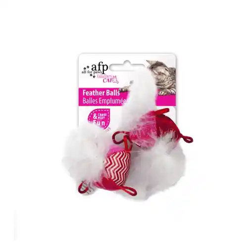 Juguete Para Gato Afp Feather Balls (color Surtido) - Único