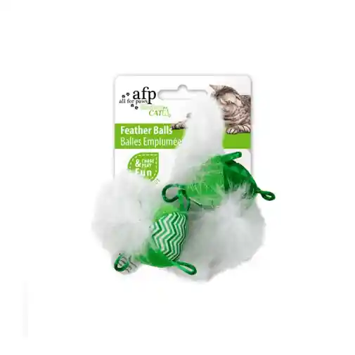 Juguete Para Gato Afp Feather Balls (color Surtido) - Único