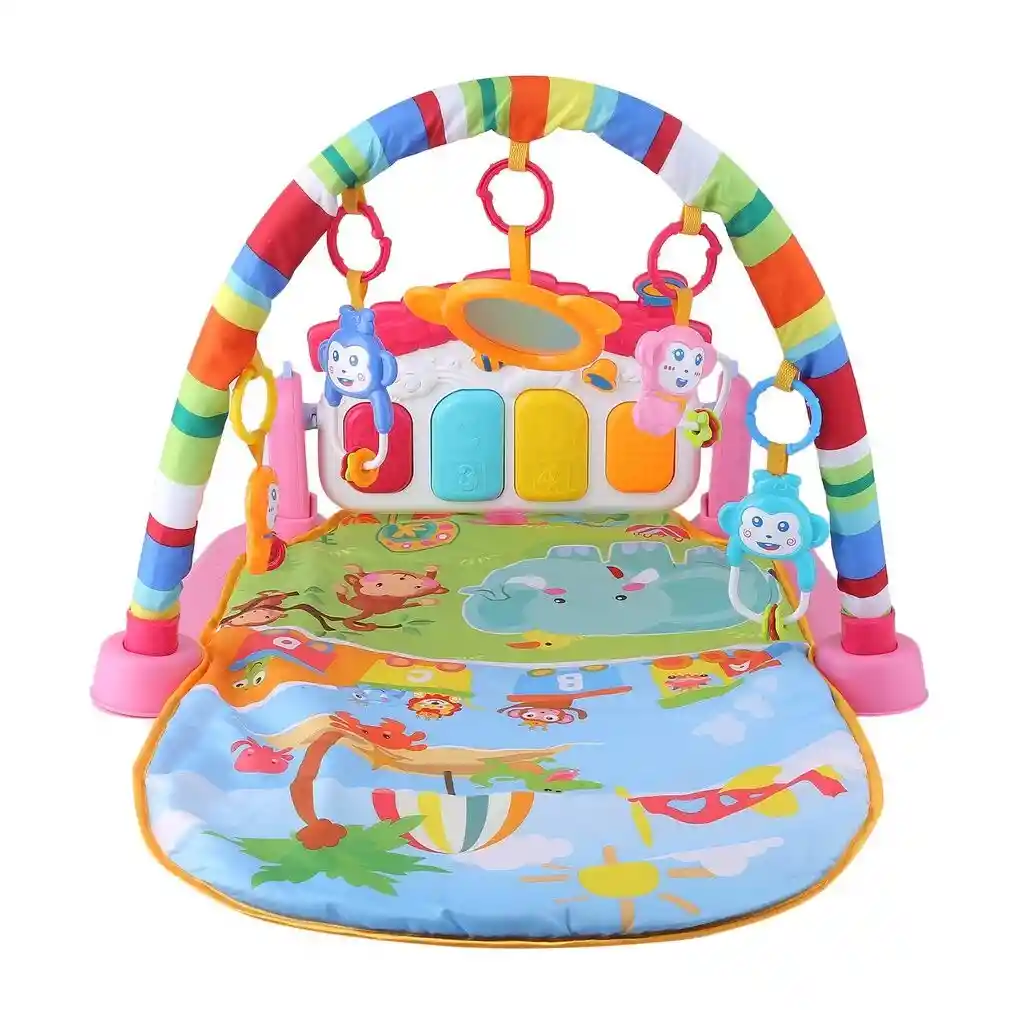 Gimnasio Bebe Musical Tapete Piano Unisex Oferta Didáctico Boogy Rosado