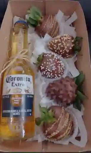 Caja Fresas Cervezas Feliz Dia Padre Cumpleaños Amor Mio
