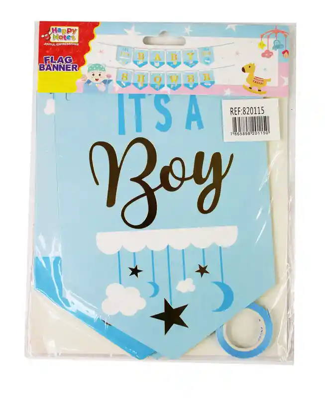 It Is A Boy - Banderines Para Baby Shower Revelacion Genero