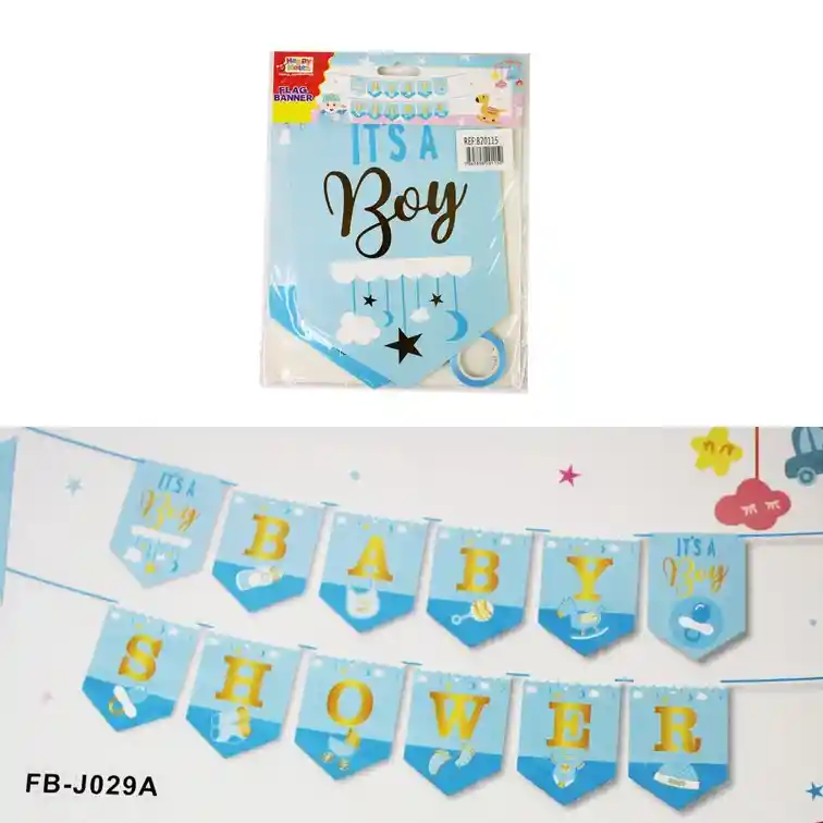 It Is A Boy - Banderines Para Baby Shower Revelacion Genero