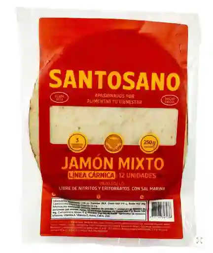 Jamon Mixto Pavo Y Pollo Santo Sano X 250 Gr