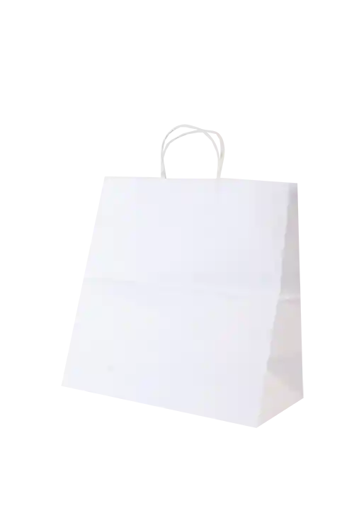 Bolsa Blanca Grande Con Manigueta 39 X 33 X 17 Cm - Paquete X 50 Unidades