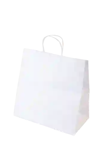 Bolsa Blanca Mediana Con Manigueta 34 X 25 X 17 Cm - Paquete X 50 Unidades