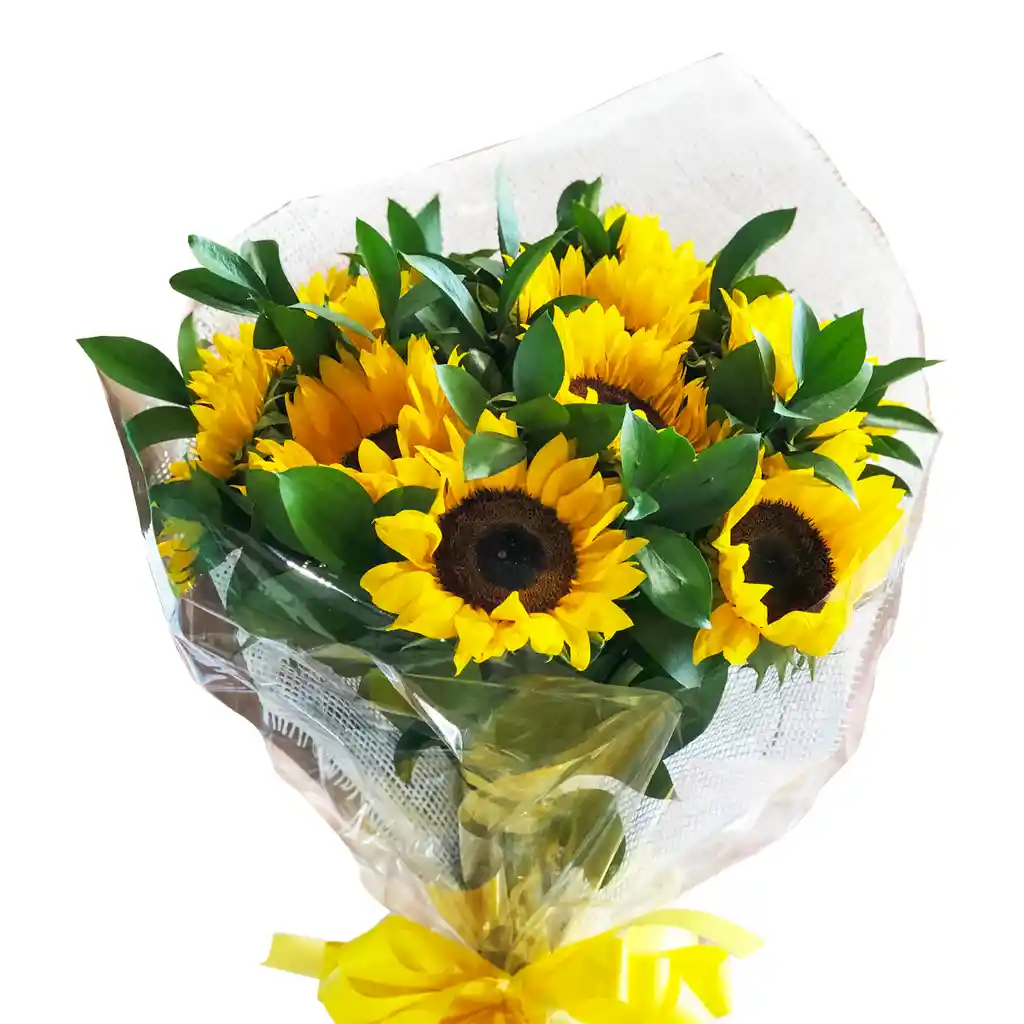 Ramillete En Girasoles Y Rusco