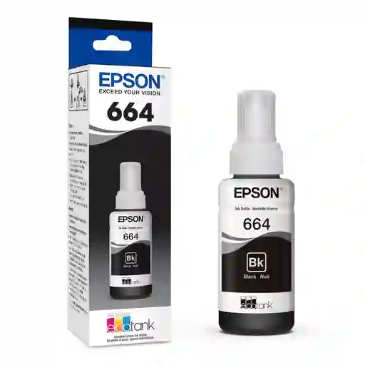 Epson Tinta 664 Negro Para Impresoras L210 L355 L365 L475 L555