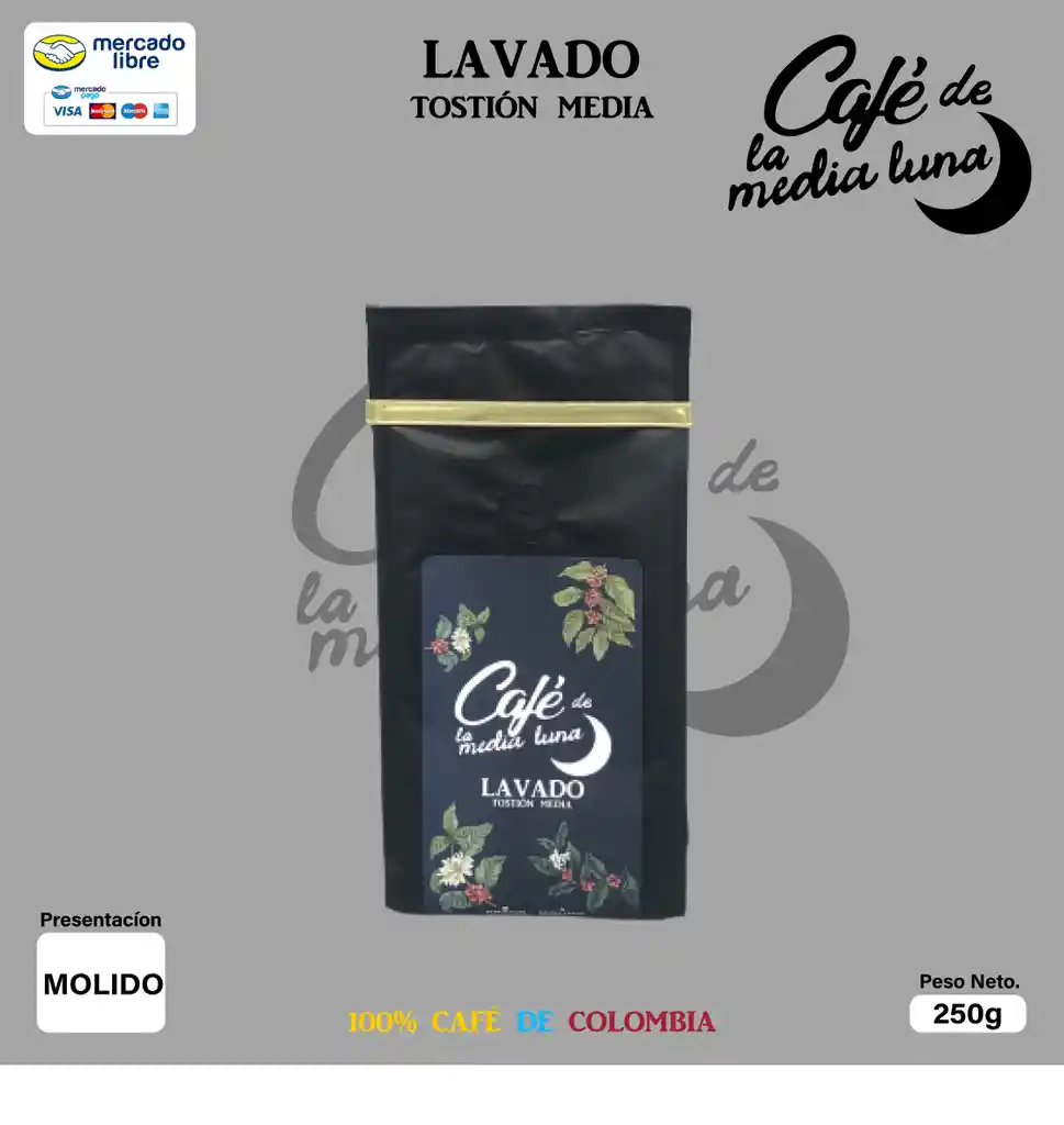 Cafe De La Media Luna (lavado Tostion Alta) 250gr