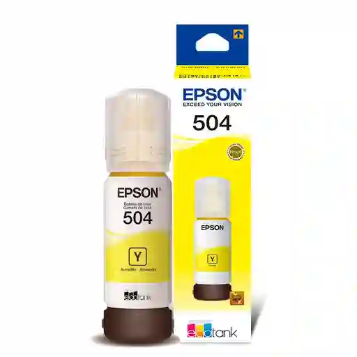 Epson Tinta 504 Amarillo Para Impresoras L4150 L4160 L6161 L6171