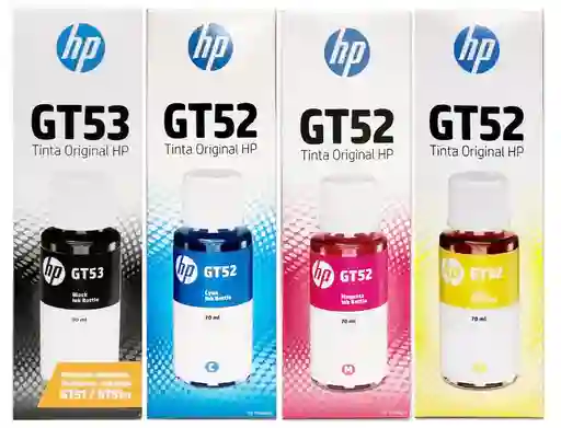 Tinta Hp Gt53 Para Uso En Impresoras Ink Tank 480 Kit X 4 Unidades