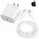 Cargador Iphone Tipo C 20w + Cable Tipo C Lightning