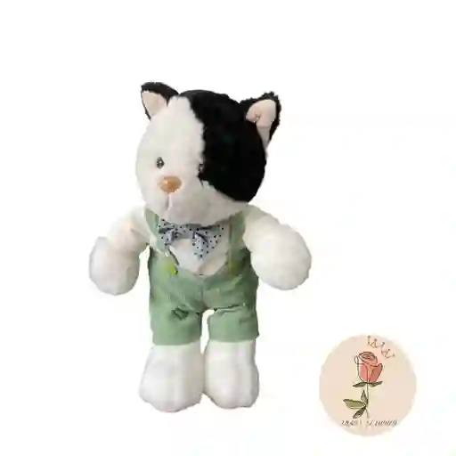 Peluche Gato Overol Verde