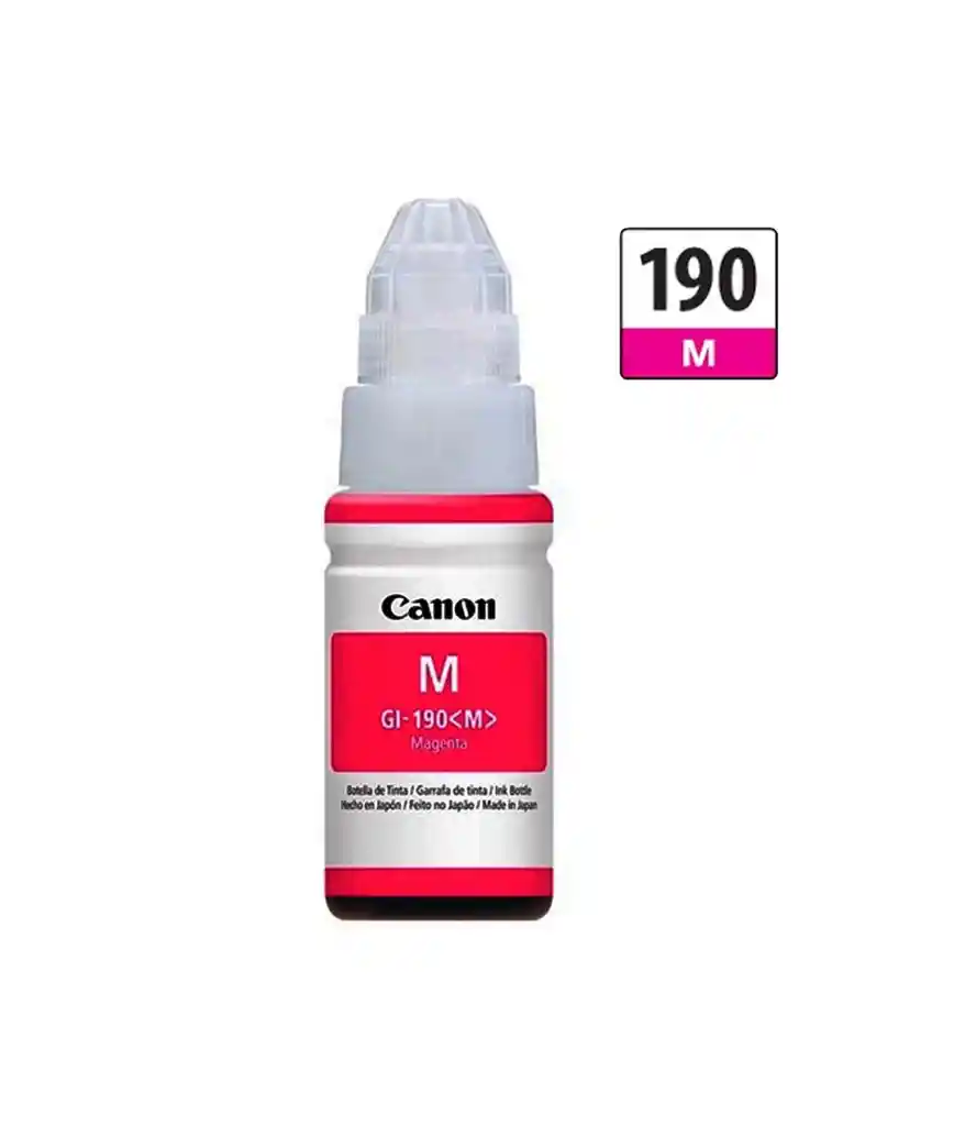 Tinta Canon 190 Magenta Para Impresoras G2100 G3100 G3101 G4100