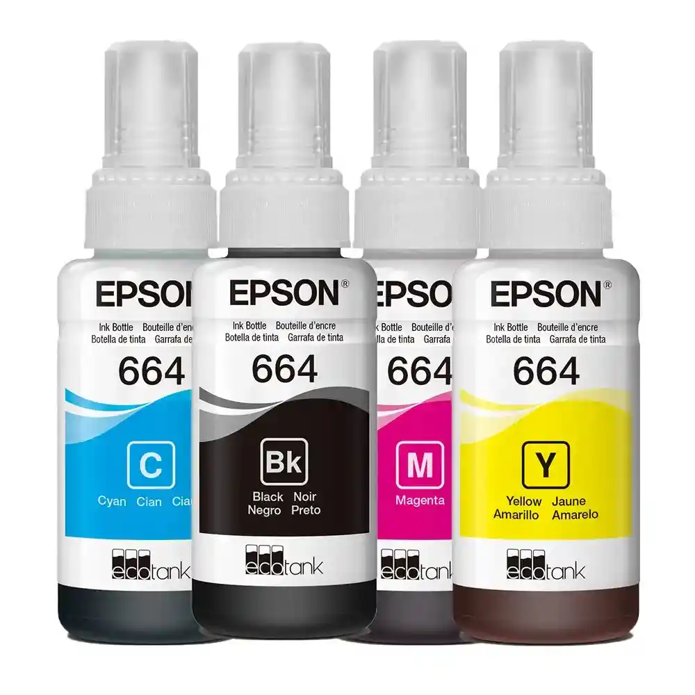 Tintas Epson 664 Para Impresoras L210 L355 L365 L495 L555