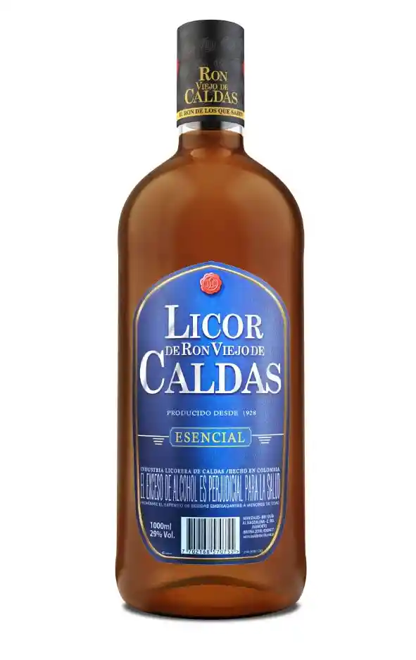  Licor De Ron Viejo De Caldas Esencial Litro Vidrio 1000Ml 