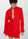 Camisa Celestia Rojo Talla XS Mujer Mango