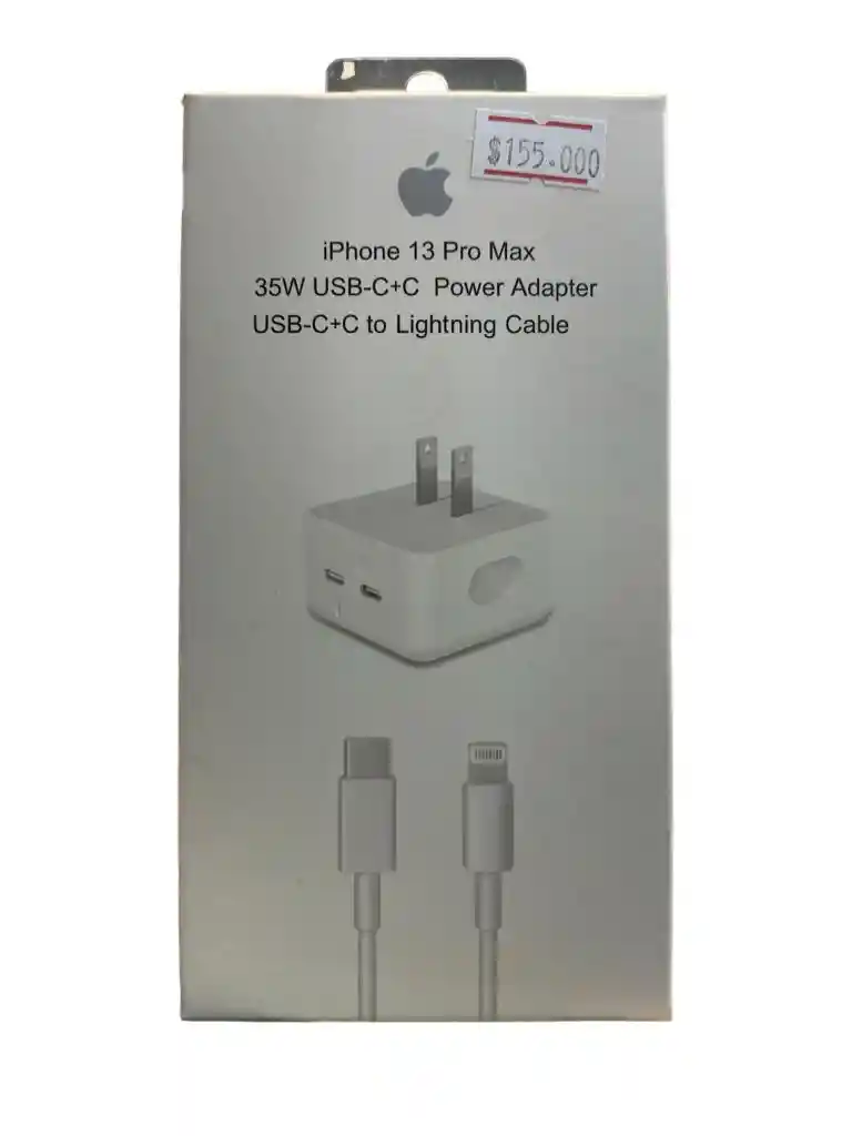  Cargador iPhone 35W Usbc+C Power Adapter 