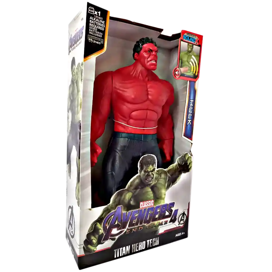 Figuras Articulada Con Sonido Thanos Superman Avengers Dc( Hulk Rojo)