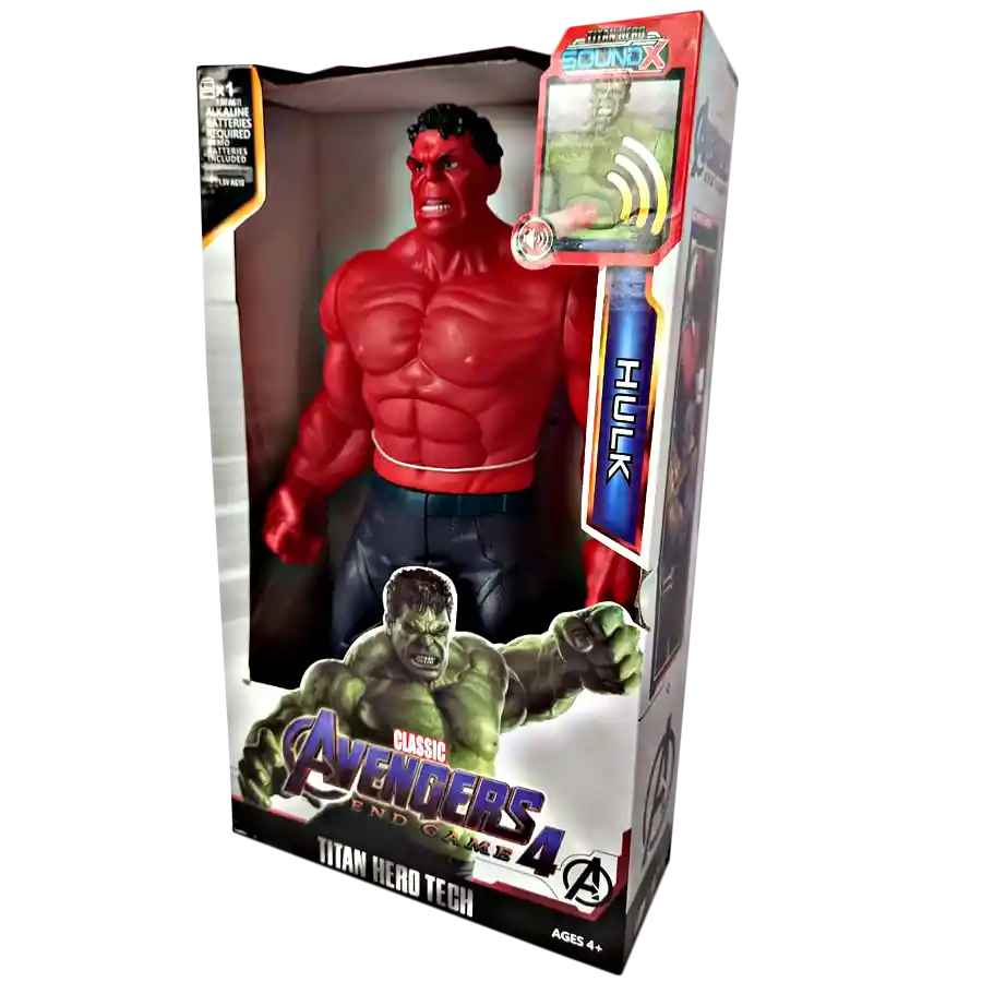 Figuras Articulada Con Sonido Thanos Superman Avengers Dc( Hulk Rojo)