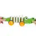 Juguete Cocodrilo De Mdera Para Arrastrar