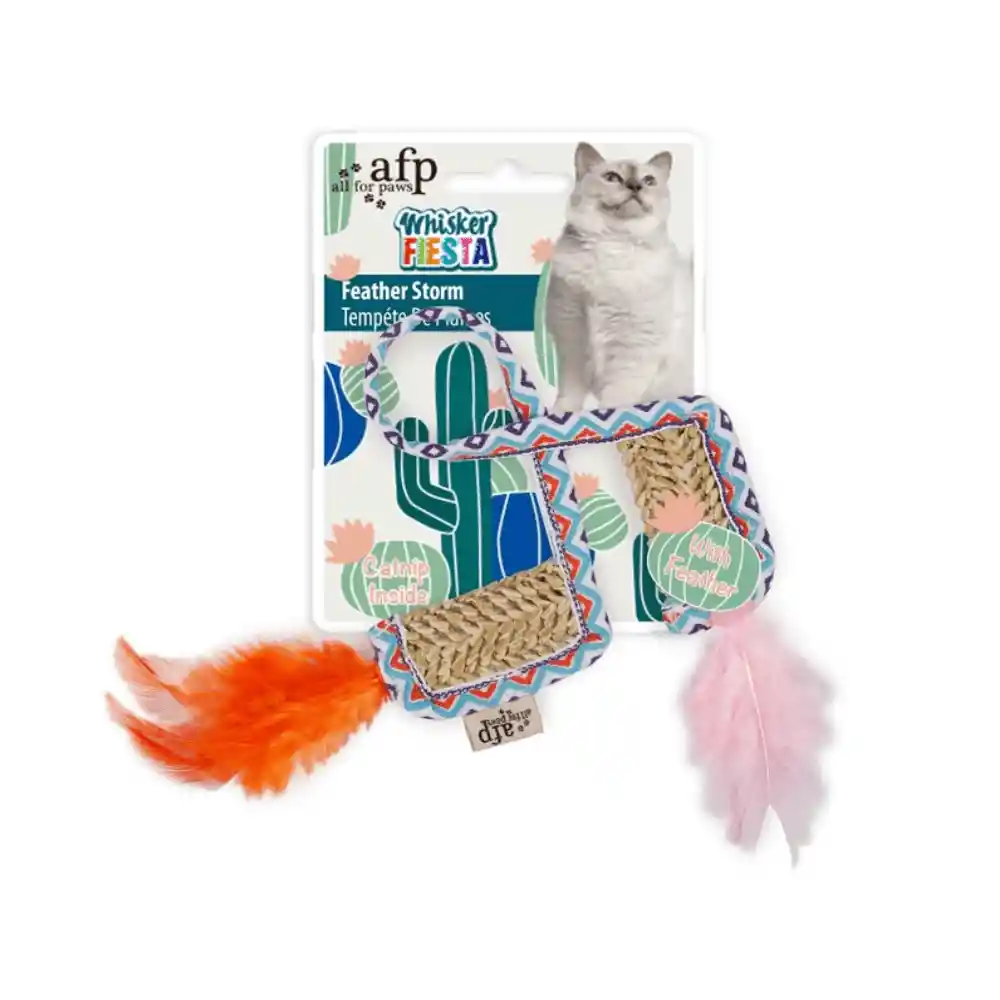 Juguete Para Gato Afp Whister Fiesta Feather Strom - Único