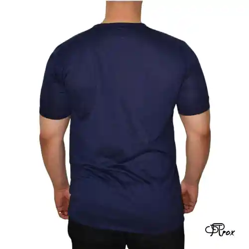 Camiseta Tshirt Estampada Azul Oscuro Talla M