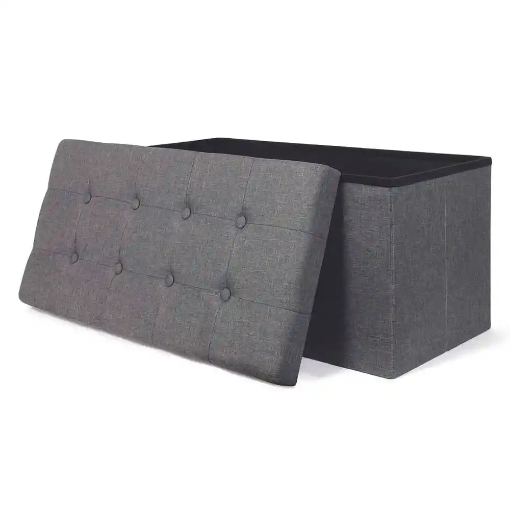 M + Design Asiento Pouf Gris 38 X 76 X 38 Cm