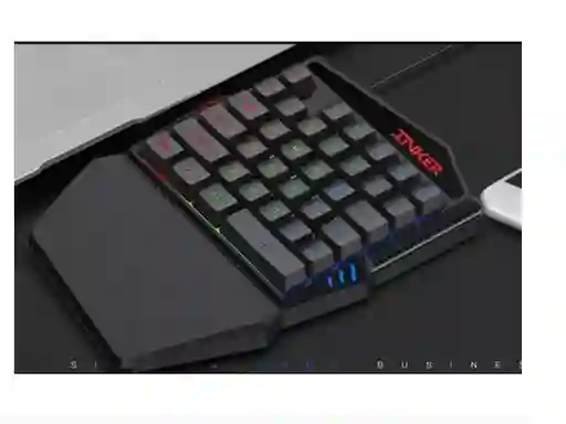 Teclado Gamer Una Mano Retroiluminado Rgb Conexion Usb