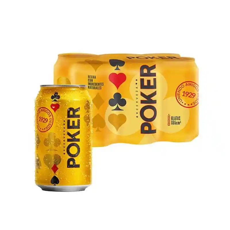 Sixpack Cerveza Pocker Lata 330 Ml