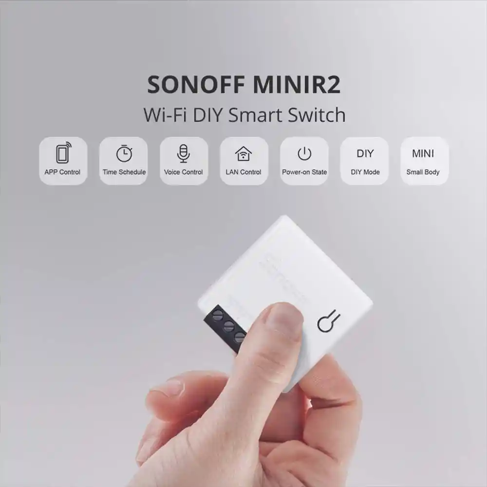 Interruptor Sonoff Mini R2 Diy Smart Swich Luz Inalambrico Alexa Google Wifi