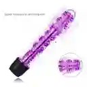 Dildo Vibrador Con Textura Anal Vaginal Silicona Suave Morado