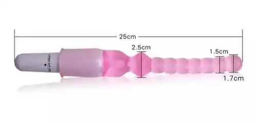 Dildo Vibrador Anal Vaginal Estimulador Plug Flexible Suave Rosado