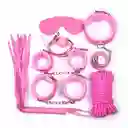 Kit Sexual Erótico Completo Bondage Juego Sadomasoquismo 7pzas Rosado