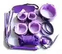 Kit Sexual Erótico Completo Bondage Juego Sadomasoquismo 7pzs Morado