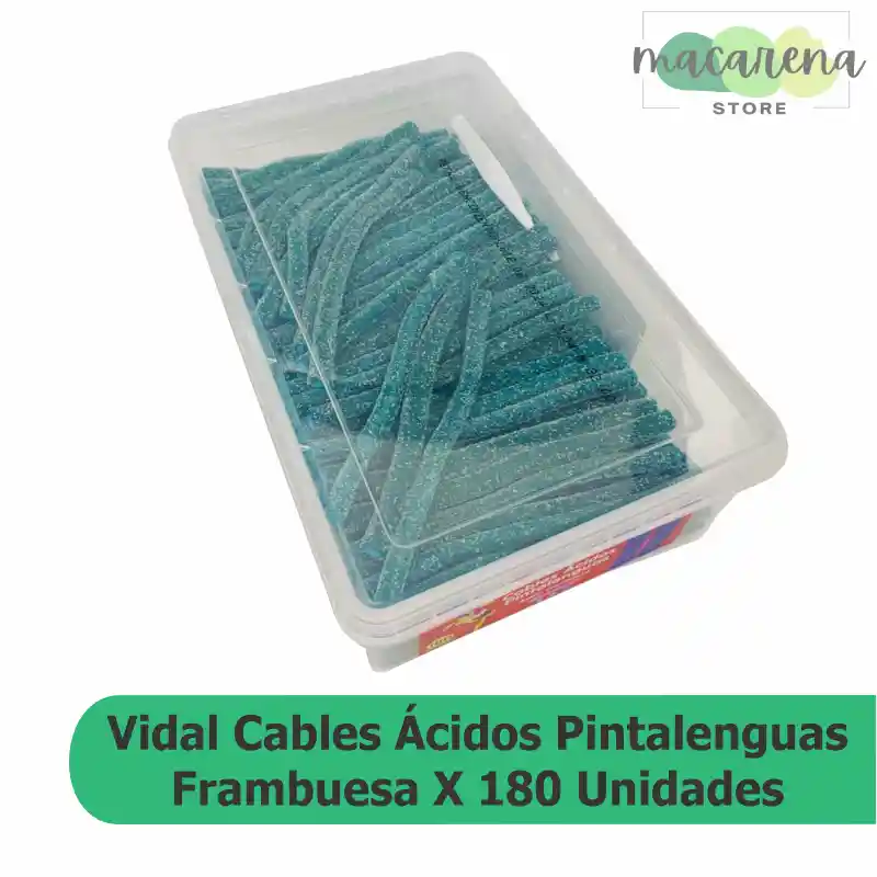 Gomas Vidal Cables Frambuesx180unidades