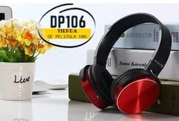 Audifonos Tipo Diadema Bluetooth Rojo