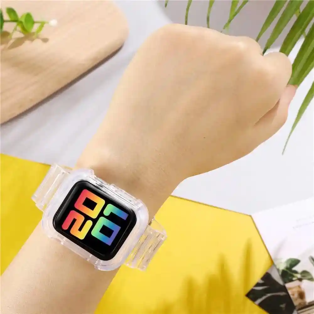 Pulso Neon Apple Watch Transparente 45 Mm