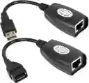 Cable Extension Adaptador Rj45 Lan Red Extender Usb 2.0 Hasta 45 Metros