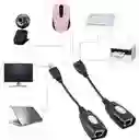 Cable Extension Adaptador Rj45 Lan Red Extender Usb 2.0 Hasta 45 Metros