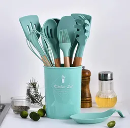 Set De Utensilios De Cocina X12 Piezas (aguamarina)