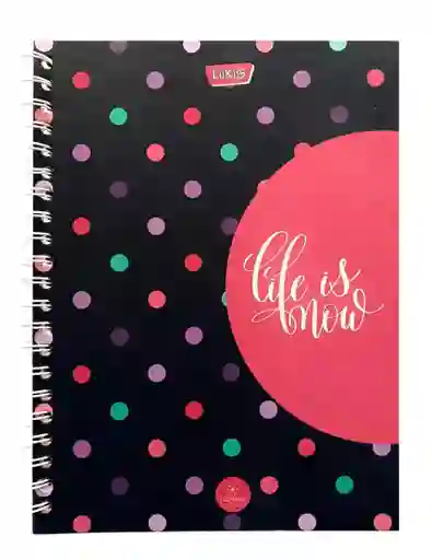 Cuaderno 7 Materias Cuadriculado De Mujer 175 Hojas Live Is Now Lukis