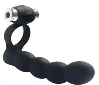 Anillo Vibrador Y Consolador Dante Negro