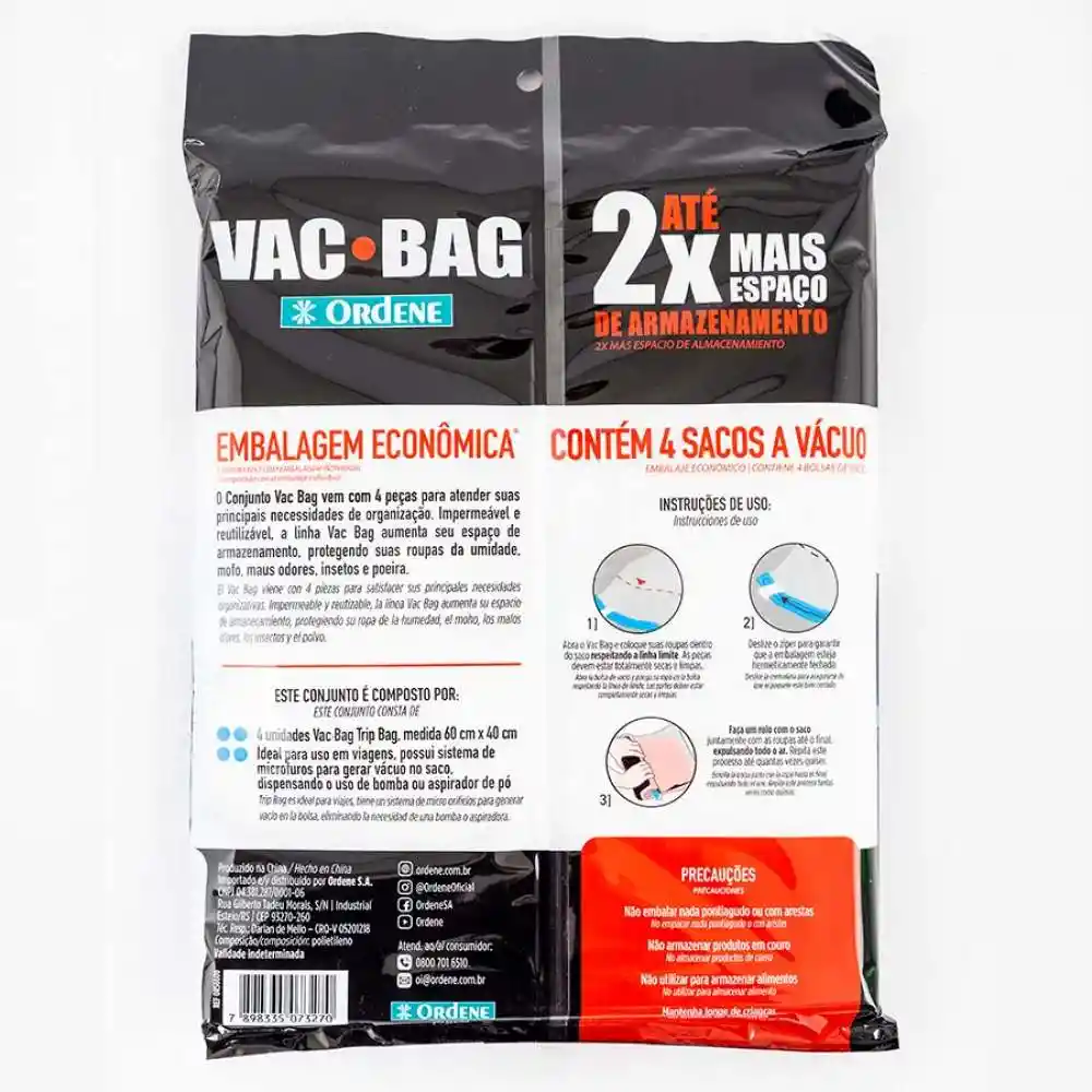 Bolsa Empaque Al Vacio Vac Bag Set 4 Trip