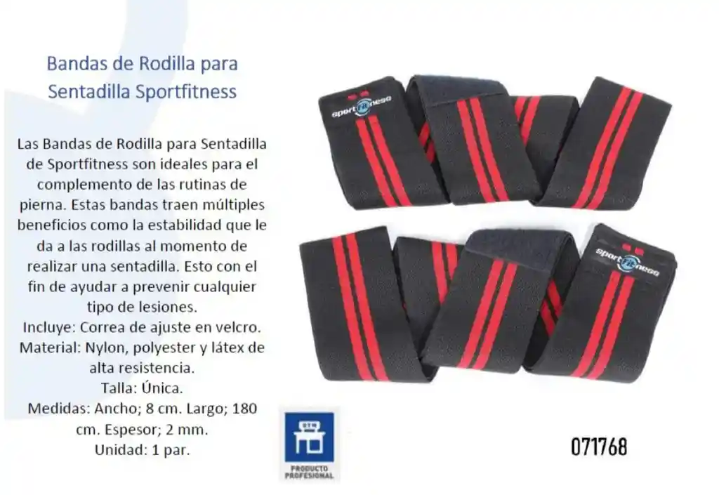 Vendas Protector Rodillas Rodillera Entrenamiento Gym