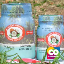 Aceite Natural Crudo De Coco Organico Por 500cc