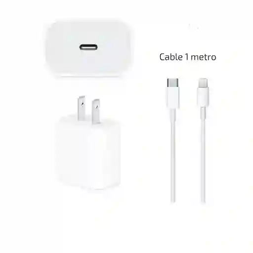 Cargador Iphone Completo 20w Tipo C - Lighting (1 Metro)