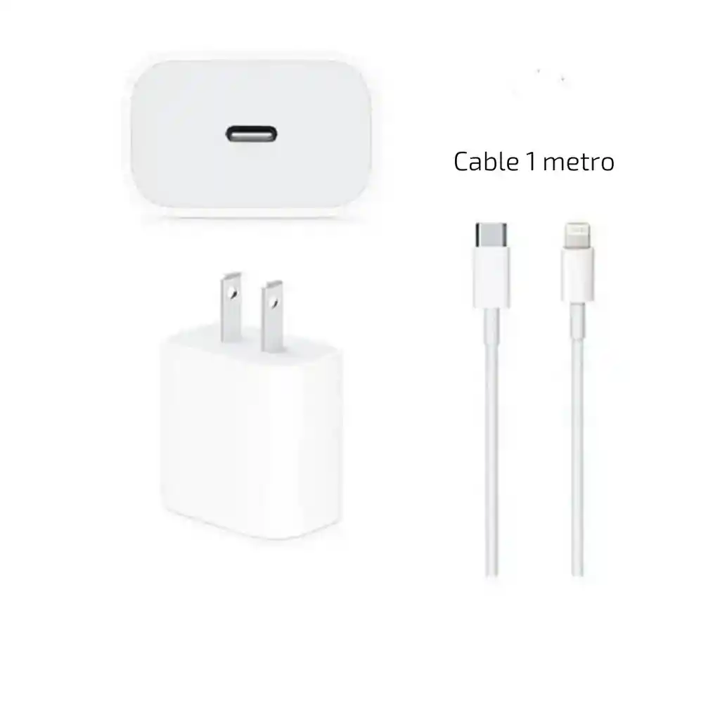 Cargador Iphone Completo 20w Tipo C - Lighting (1 Metro)