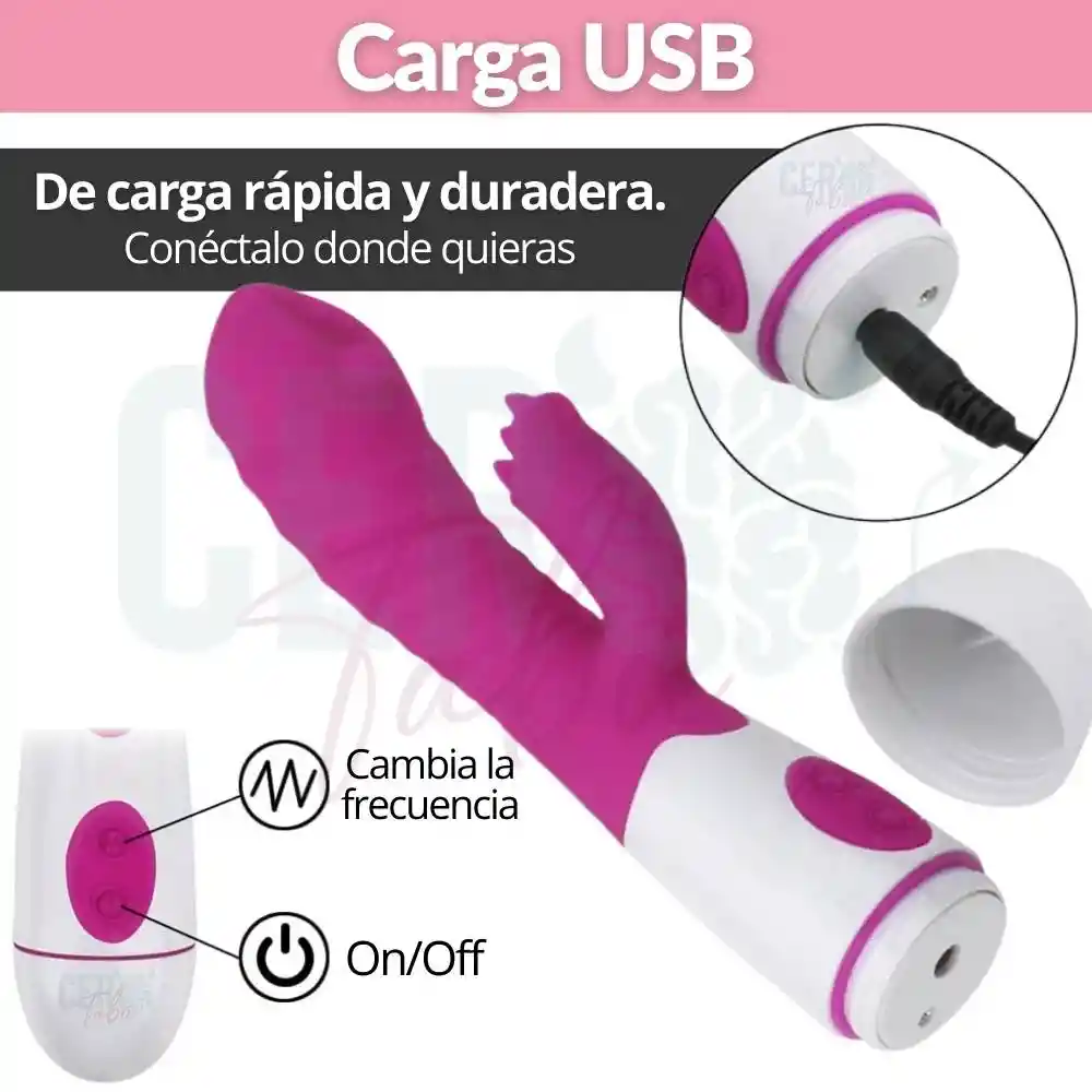 Vibrador Consolador Recargable Doble Estimulación Mute