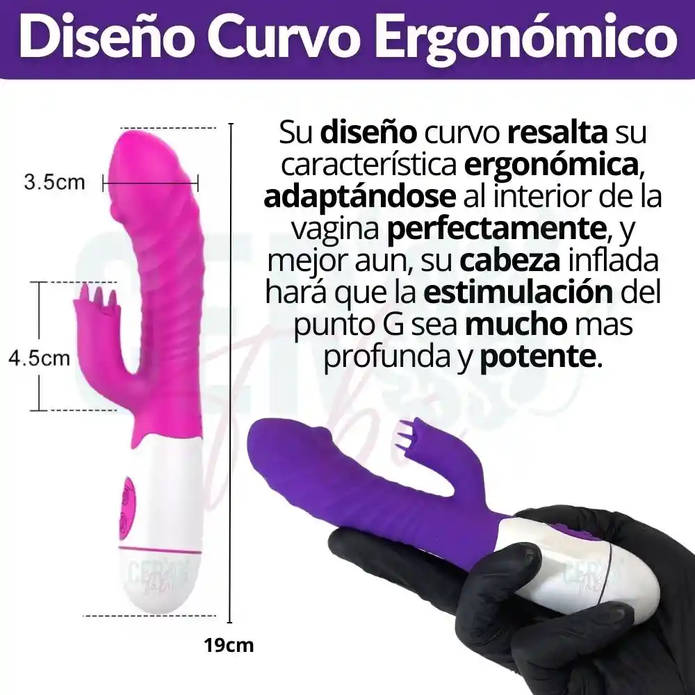 Vibrador Consolador Recargable Doble Estimulación Mute