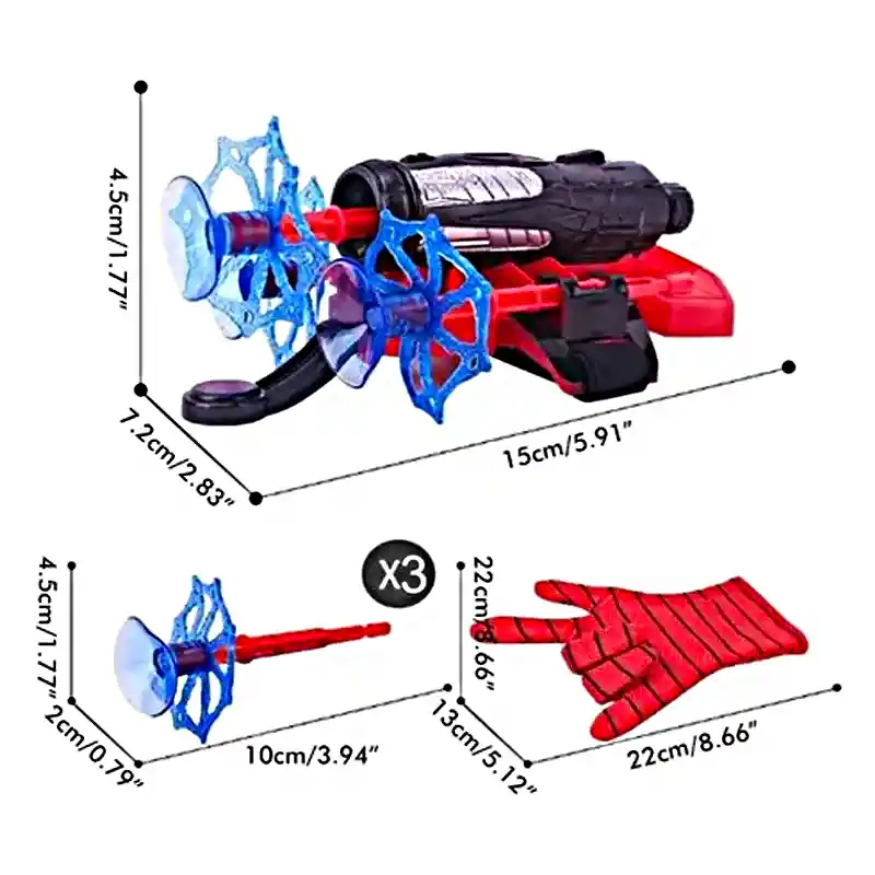 Guante Spiderman Lanza Dardos + Muñeco Niños Disfraz Oferta